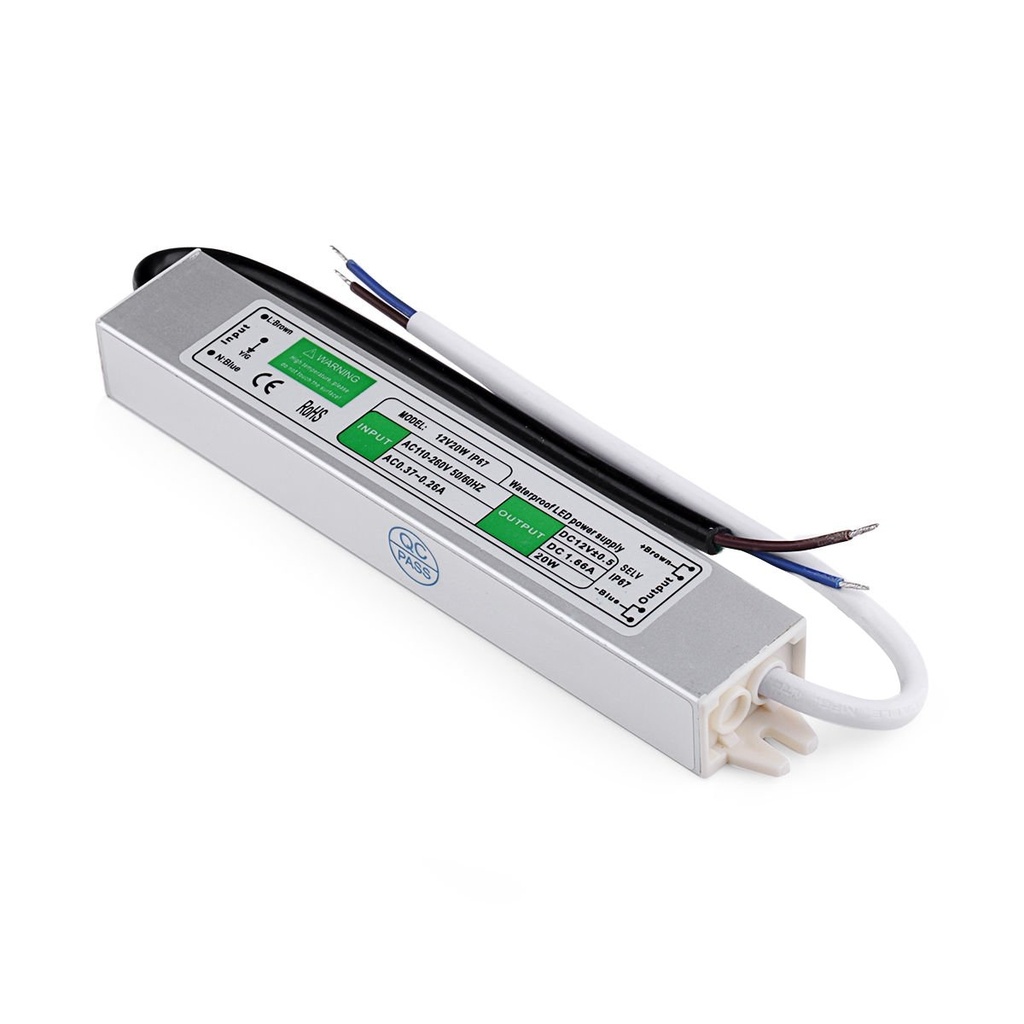 [8_3636] Блок живлення імпульсний PROLUM 20W 12V (IP67,1,67A) Series "WPS"